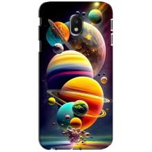 Чохол (ТПУ) з планетами на Samsung Galaxy J3 2017 (J330FN европейская версия) – Сонячна система