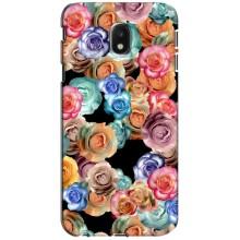 Чохли з тематикою "КВІТИ" на Samsung Galaxy J3 2017 (J330FN европейская версия) (Квіти на чорному)