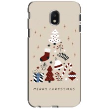 Рождественские Чехлы для Samsung Galaxy J3 2017 (J330FN европейская версия) (VPrint) (Merry Christmas)