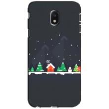 Силиконовый бампер на рождество для Samsung Galaxy J3 2017 (J330FN европейская версия) (Город зимний)
