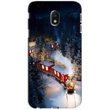 Силиконовый бампер на рождество для Samsung Galaxy J3 2017 (J330FN европейская версия) (Поезд)