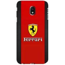 Силиконовый бампер с картинкой машины на Samsung Galaxy J3 2017 (J330FN европейская версия) (Ferrari Logo)