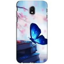 Силиконовый бампер с картинкой животных для Samsung Galaxy J3 2017 (J330FN европейская версия) – Бабочка синяя