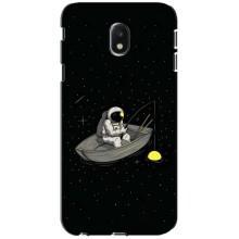 Силиконовый Чехол с принтом "Космонавты" на Samsung Galaxy J3 2017 (J330FN европейская версия) – Космонавт на рыбалке