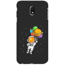 Силиконовый Чехол с принтом "Космонавты" на Samsung Galaxy J3 2017 (J330FN европейская версия) – Космонавт с шариками