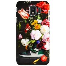 Бренднові Чохли для Samsung Galaxy J4 2018, SM-J400F - (PREMIUMPrint) (Nike цветы)