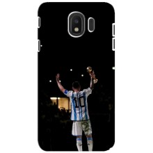 Чехлы Лео Месси Аргентина для Samsung Galaxy J4 2018, SM-J400F (Лео Чемпион)