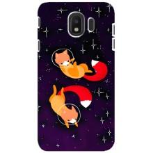 Чехлы с картинкой Лисички для Samsung Galaxy J4 2018, SM-J400F (VPrint) (Лисички космонавты)