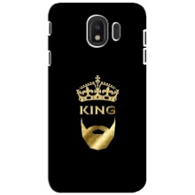 Чехол (Корона на чёрном фоне) для Самсунг J4 (2018) – KING