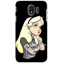 Чехол с печатью для Samsung Galaxy J4 2018, SM-J400F - (Мода) (AlphaPrint) (Девочка в тату)