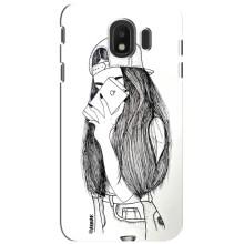 Чехол с печатью для Samsung Galaxy J4 2018, SM-J400F - (Мода) (AlphaPrint) (Фото девочки)