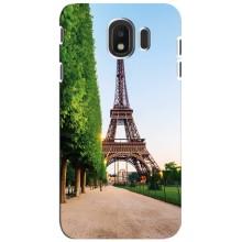 Чехол Эйфелева Башня для Samsung Galaxy J4 2018, SM-J400F - (AlphaPrint) (Дорога в Париж)