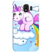 Чехол Unicorn на Samsung Galaxy J4 2018, SM-J400F (Радуга единорожка)