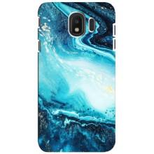 Мраморный чехол на Samsung Galaxy J4 2018, SM-J400F (VPrint) (Голубой мрамор)