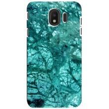 Мраморный чехол на Samsung Galaxy J4 2018, SM-J400F (VPrint) (Зеленый мрамор)