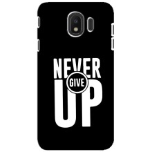 Силиконовый Чехол на Samsung Galaxy J4 2018, SM-J400F с картинкой Nike (Never Give UP)