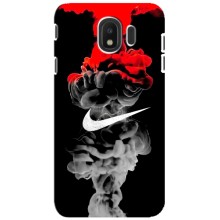 Силиконовый Чехол на Samsung Galaxy J4 2018, SM-J400F с картинкой Nike (Nike дым)