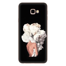 Чехлы (ART) Цветы на Samsung Galaxy J4+, J4 Plus, J415 (VPrint) (Белые цветы)