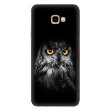 Чехлы с принтом СОВЫ для Samsung Galaxy J4+, J4 Plus, J415 – Сова на чёрном