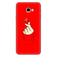 Чехлы (Знак сердечка) на Samsung Galaxy J4+, J4 Plus, J415 – Сердце на красном