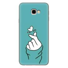 Чехлы (Знак сердечка) на Samsung Galaxy J4+, J4 Plus, J415 – Сердечко на бирюзовом
