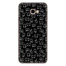 Чохол на тематику: Коти для Samsung Galaxy J4+, J4 Plus, J415 – Котики на чорному