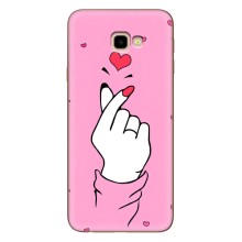 Чехол с принтом для Samsung Galaxy J4+, J4 Plus, J415 (AlphaPrint - Знак сердечка) – Знак Love