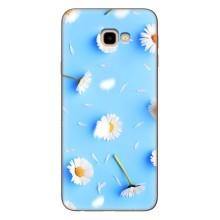 Чохол з Квітами для Samsung Galaxy J4+, J4 Plus, J415 – ромашки на блакитному