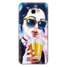 Чехол с картинкой Модные Девчонки Samsung Galaxy J4+, J4 Plus, J415 – Девушка с коктейлем