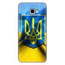 Чехол с картинкой (Патриотический ГЕРБ) на Samsung Galaxy J4+, J4 Plus, J415 (Герб и Флаг Украины)