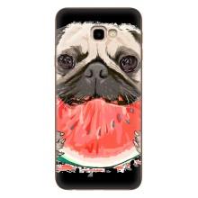 Чехол (ТПУ) Милые собачки для Samsung Galaxy J4+, J4 Plus, J415 (Смешной Мопс)