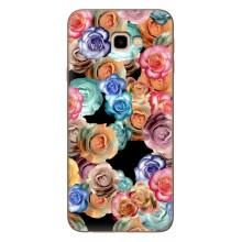 Чехлы с тематикой "ЦВЕТЫ" на Samsung Galaxy J4+, J4 Plus, J415 (Цветы на черном)