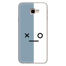 Силиконовые Чехлы (смешные стикеры) для Samsung Galaxy J4+, J4 Plus, J415 – Серо-белый