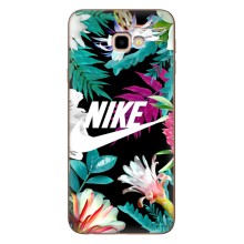 Силиконовый Чехол на Samsung Galaxy J4+, J4 Plus, J415 с картинкой Nike (Цветочный Nike)