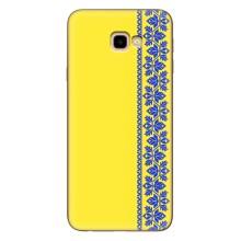 Силіконовый Чохол на Samsung Galaxy J4+, J4 Plus, J415 (Вишиванка на жовтому фоні)