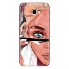 Силиконовый Чехол на Samsung Galaxy J4+, J4 Plus, J415 с картинкой Стильных Девушек – Девушка и ресницы