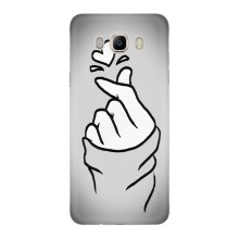 Чехол с принтом для Samsung Galaxy J5 2016 / J510 / J5108 (AlphaPrint - Знак сердечка) – Значок Love