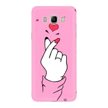 Чехол с принтом для Samsung Galaxy J5 2016 / J510 / J5108 (AlphaPrint - Знак сердечка) – Знак Love