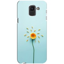 Чохли з квітами для Samsung Galaxy J6 2018, J600F (VPrint) (Жовта квітка)