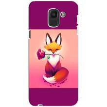 Чохли з картинкою Лисичка для Samsung Galaxy J6 2018, J600F (VPrint) (Лиса з трояндою)