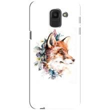 Чохли з картинкою Лисичка для Samsung Galaxy J6 2018, J600F (VPrint) (Лиса в квітах)