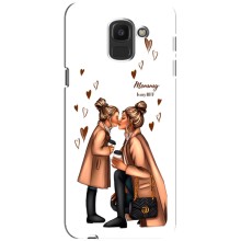 Чехол с печатью для Samsung Galaxy J6 2018, J600F - (Мама с ребенком) (AlphaPrint) – Дочка и мама