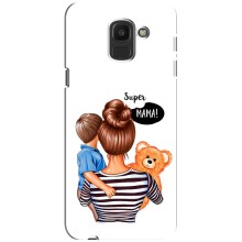 Чехол с печатью для Samsung Galaxy J6 2018, J600F - (Мама с ребенком) (AlphaPrint) – Мама с сыном