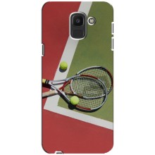 Чехлы с принтом Спортивная тематика для Samsung Galaxy J6 2018, J600F – Ракетки теннис