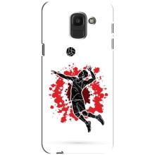 Чохли з прінтом Спортивна тематика для Samsung Galaxy J6 2018, J600F (Волейболіст)