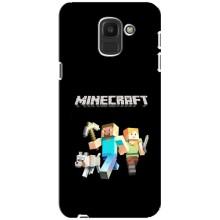 Чохол Майнкрафт на Samsung Galaxy J6 2018, J600F (AlphaPrint) Minecraft (герої Minecraft)