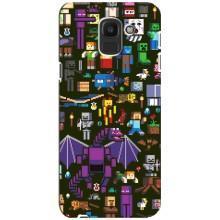 Чохол Майнкрафт на Samsung Galaxy J6 2018, J600F (AlphaPrint) Minecraft (Колаж Майнкрафт)