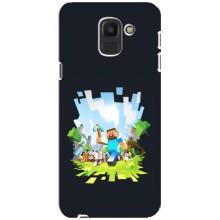 Чохол Майнкрафт на Samsung Galaxy J6 2018, J600F (AlphaPrint) Minecraft (персонажі Minecraft)