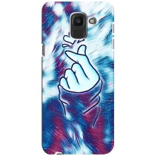 Чехол с принтом для Samsung Galaxy J6 2018, J600F (AlphaPrint - Знак сердечка) – Радужное сердце