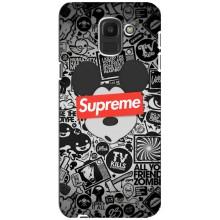 Чехол с Брендами одежды на Самсунг J6 (2018) – Supreme Маус